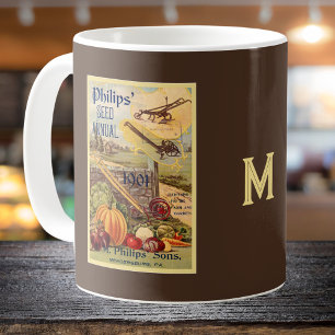 Seed Packet Catalogue Vegetable Farm Vintage Initi Coffee Mug