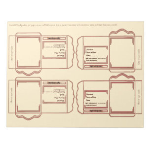 Seed Packet coral brown DYI Notepad