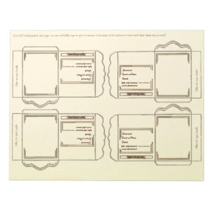 Seed Packet cream DYI Notepad