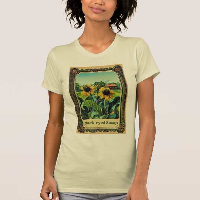 Seed packet design black eyed susan T-Shirt (Front)