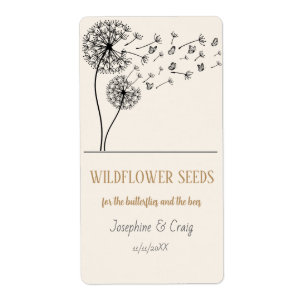 Seed Packet Labels Wedding Favors