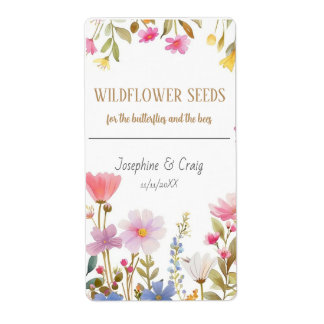 Seed Packet Labels Wedding Favours