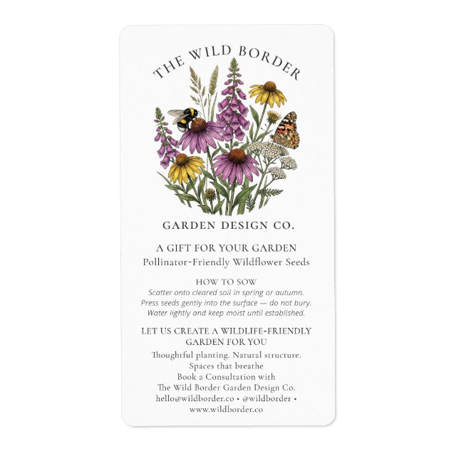 Seed Packet Labels - Wildflower Gardener Giveaway (Front)