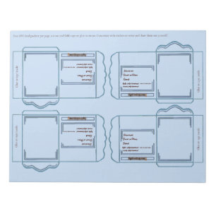 Seed Packet light blue DYI Notepad