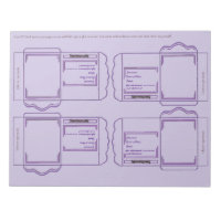 Seed Packet purple DYI Notepad