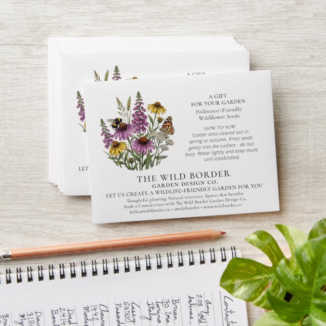 Seed Packets Gardener Giveaway Idea White Envelope (Stacked)