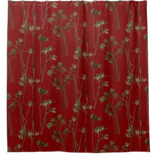Seed Pods on a Shower Curtain