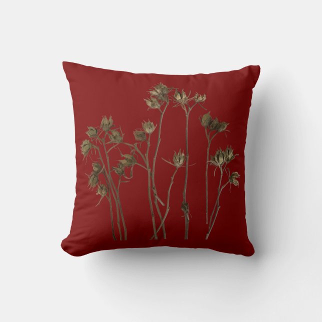 Seed Pods on a Throw Pillow (Front)