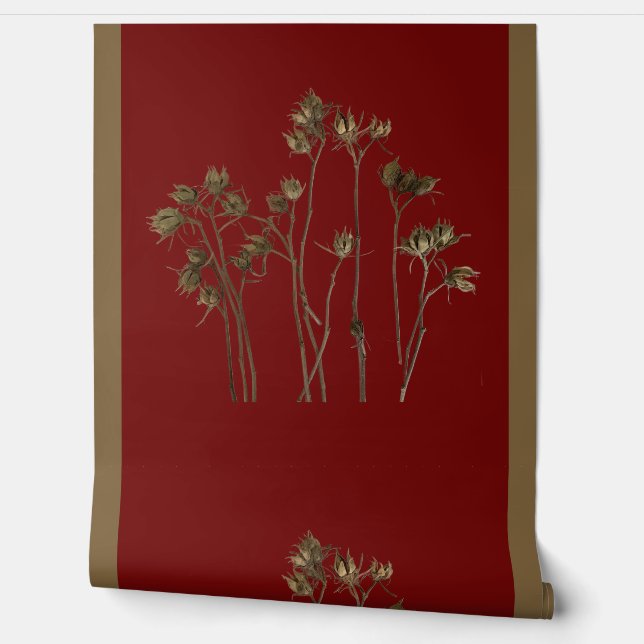 Seed Pods on a  Wallpaper (Unrolling)