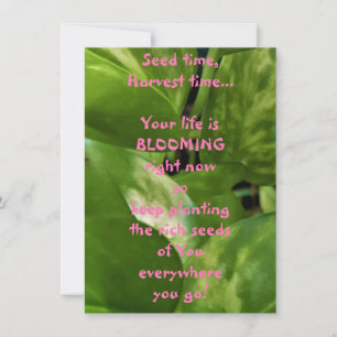 Seed Time, Harvest Time Flat Greeting Card