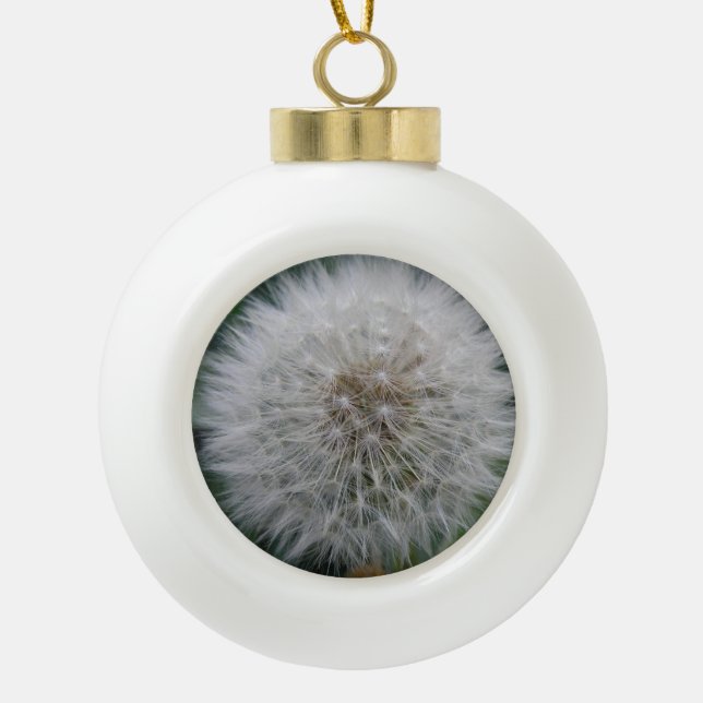 Seeding Dandelion Flower Ball Ornament (Front)