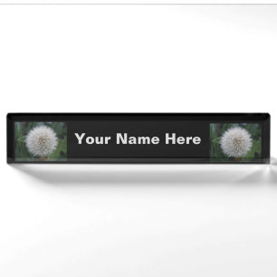 Seeding Dandelion Flower Custom Nameplate