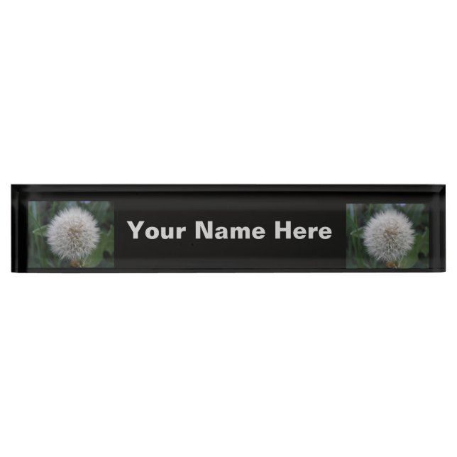 Seeding Dandelion Flower Custom Nameplate (Front)