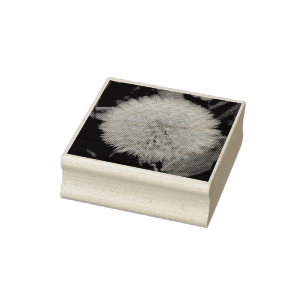 Seeding Dandelion Flower Wood Art Stamp