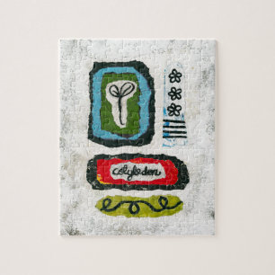 Seedling Cotyledon Jigsaw Puzzle - Abstract Art