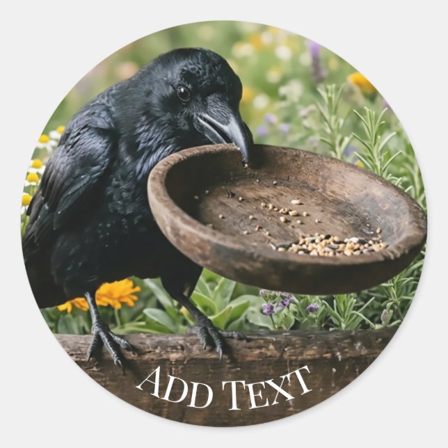 Seeds in Garden Raven Stickers (Front)