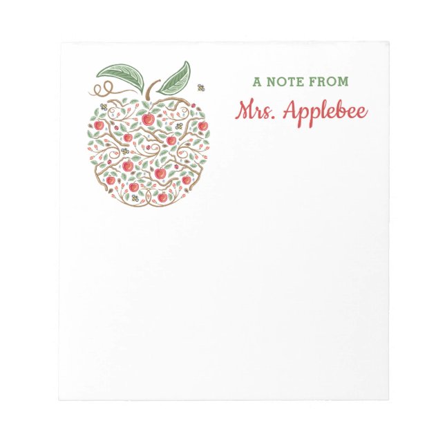 Seeds of Knowledge Teacher's Apple Note Pad (Front)