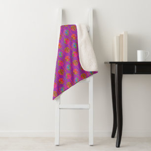 Seedy Elegance in Amethyst Sherpa Blanket