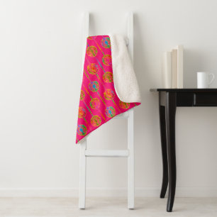 Seedy Elegance in Cerise Sherpa Blanket