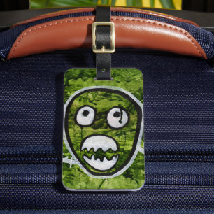 Seedy Pete Skull Monster Original Art Luggage Tag