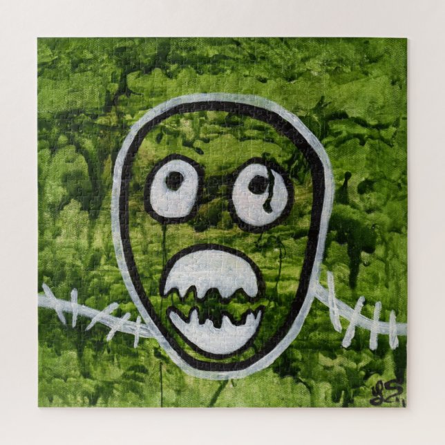 Seedy Pete Skull Odd Whimsical Monster Art Quirky Jigsaw Puzzle (Vertical)