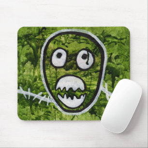 Seedy Pete Skull Odd Whimsical Monster Art Quirky Mouse Pad
