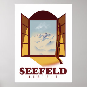 Seefeld Austria Ski poster