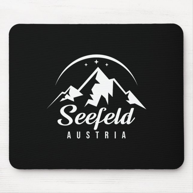 Seefeld Austria Ski Resort Skiing Snowboarding Sou Mouse Pad (Front)