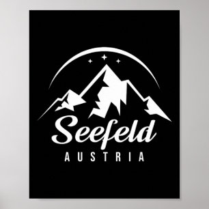 Seefeld Austria Ski Resort Skiing Snowboarding Sou Poster