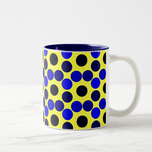 Seeing Dots Black and Blue COFFEE MUG (Right)