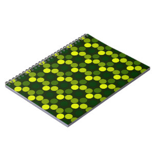 Seeing Dots Lemon Lime Spiral Notebook