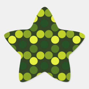 Seeing Dots Lemon Lime STAR STICKER