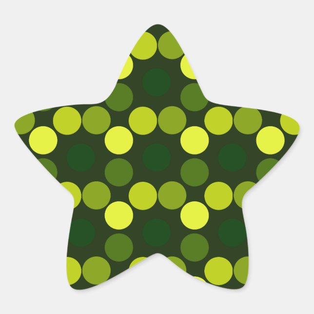 Seeing Dots Lemon Lime STAR STICKER (Front)
