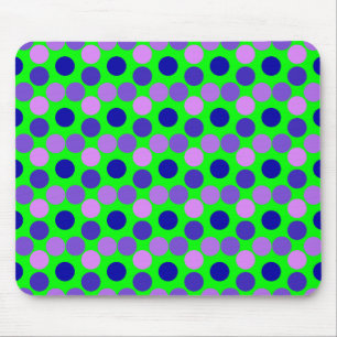 Seeing Dots Purple Green Mouse Pad