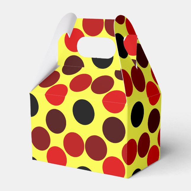Seeing Dots Red Yellow-Gable Favour Box (Front Side)