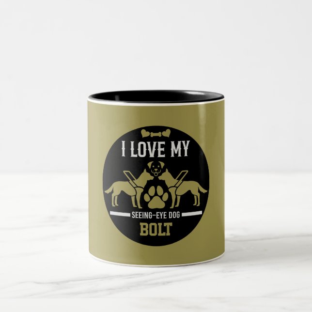 Seeing Eye Dog Gift Two-Tone Coffee Mug (Center)
