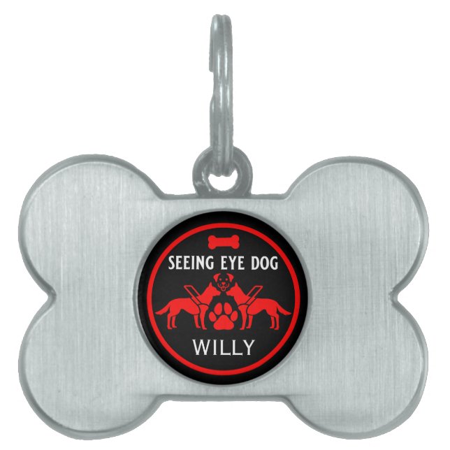 Seeing Eye Dog Gifts Pet ID Tag (Front)