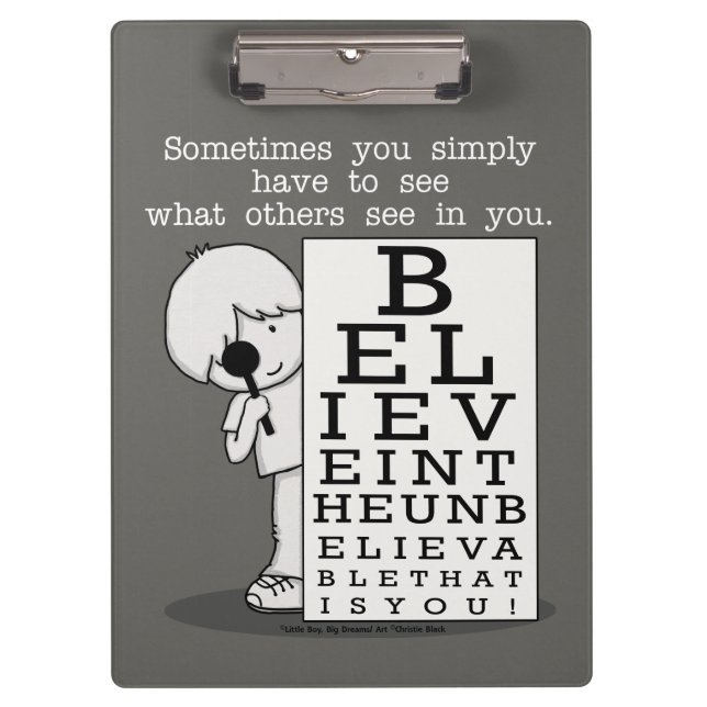 Seeing is Believing-Eye Chart Clipboard (Front)