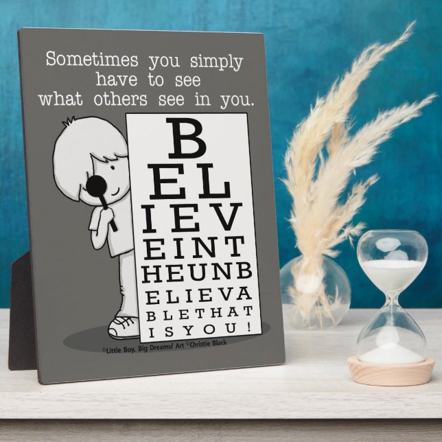 Seeing is Believing-Eye Chart Plaque (Side)