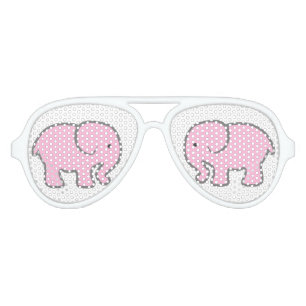 Seeing Pink Elephants Aviator Sunglasses