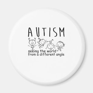 Seeing The World At A Different Angle Autism Magnet