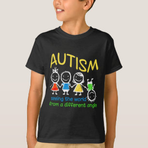 Seeing The World At A Different Angle Autism  T-Shirt