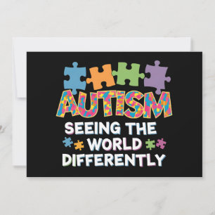 Seeing the World Differently Autism Awareness Invitation