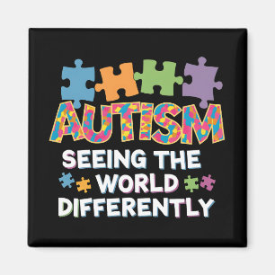 Seeing the World Differently Autism Awareness Magnet