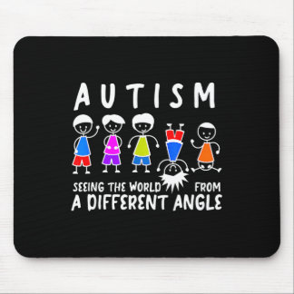 Seeing The World From A Different Angle Autism Awa Mouse Pad