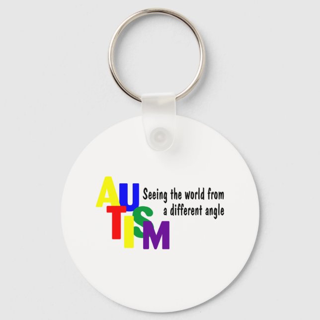 Seeing The World From A different Angle (Bright) Key Ring (Front)
