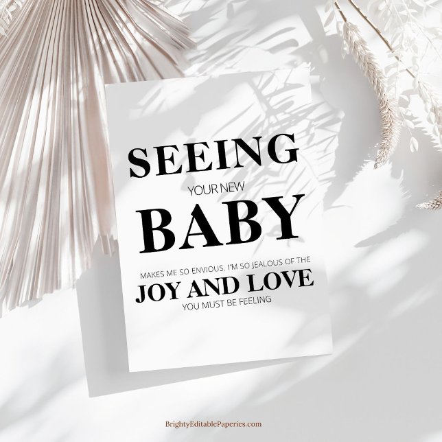 Seeing Your New Baby Joy and Love Card (Creator Uploaded)