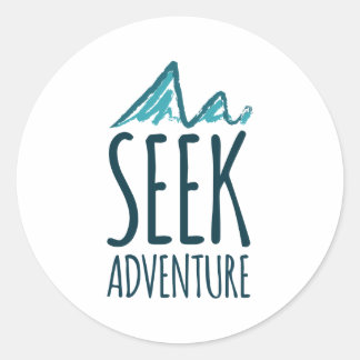 Seek Adventure Classic Round Sticker