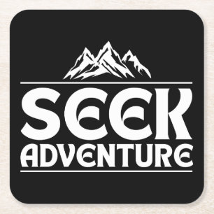 SEEK ADVENTURE SQUARE PAPER COASTER
