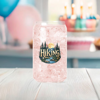 Seek Adventure Vacation camping Hiking Love nature Can Glass